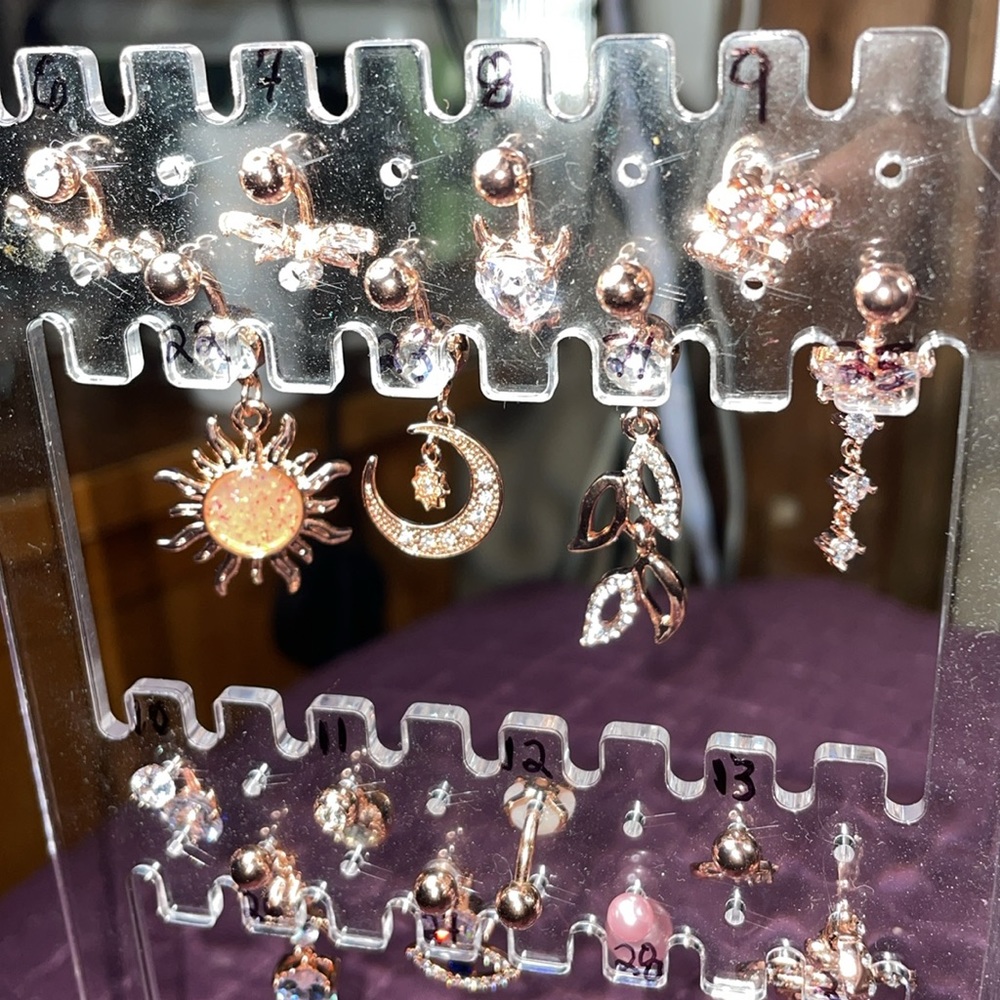 Rose Gold tone Belly Naval piercing body jewelry brand new several listings by #